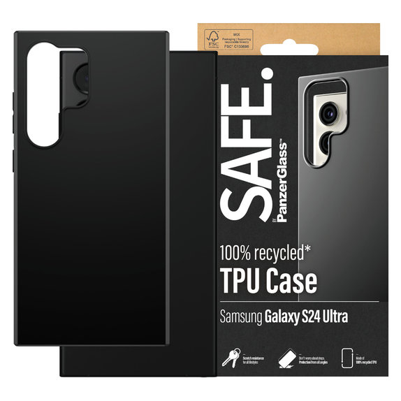 Pouzdro TPU pro Samsung Galaxy S24 Ultra, Černá, SAFE by PanzerGlass