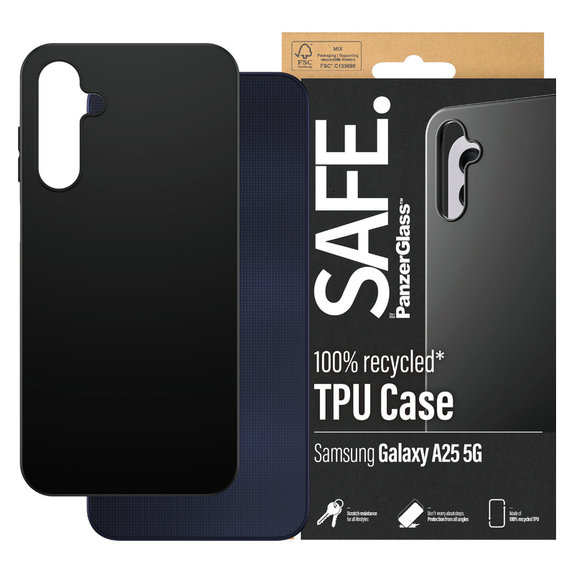 Pouzdro TPU pro Samsung Galaxy A25 5G, Černá, SAFE by PanzerGlass
