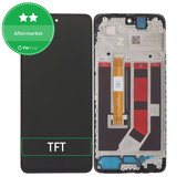 Oppo A58 4G CPH2577 - LCD Displej + Dotykové Sklo + Rám (Black) TFT