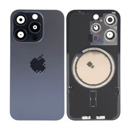 Apple iPhone 15 Pro - Sklo Zadního Housingu + Sklíčko Kamery + Kovová Destička + Magsafe Magnet (Blue Titanium)