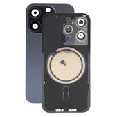 Apple iPhone 15 Pro - Sklo Zadního Housingu + Sklíčko Kamery + Kovová Destička + Magsafe Magnet (Blue Titanium)