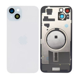 Apple iPhone 15 Plus - Sklo Zadního Housingu + Sklíčko Kamery + Kovová Destička + Magsafe Magnet (Blue)