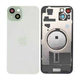 Apple iPhone 15 Plus - Sklo Zadního Housingu + Sklíčko Kamery + Kovová Destička + Magsafe Magnet (Green)