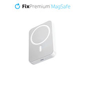 FixPremium - MagSafe PowerBank se Stojanem 5000mAh, bílá