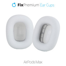 FixPremium - Náhradní Náušníky pro Apple AirPods Max (Eco-Leather), bílá