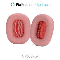 FixPremium - Náhradní Náušníky pro Apple AirPods Max (Eco-Leather), červená