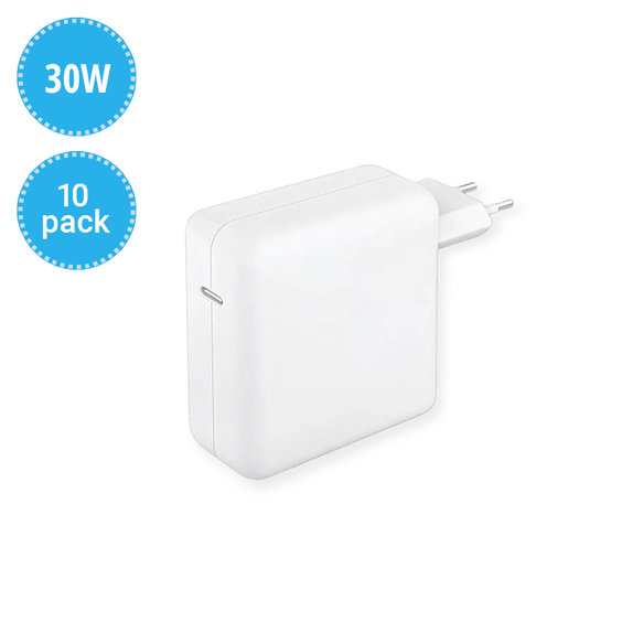USB-C nabíjecí adaptér, 30W, kompatibilní s Apple, 10 pack