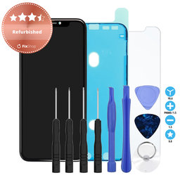 Apple iPhone 11 - LCD Displej + Dotykové Sklo + Rám Refurbished + Lepka pod LCD + Tvrzené Sklo + Set Nářadí - Multipack