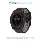 FixPremium - Dvoubarevný silikonový řemínek pro Garmin (QuickFit 26 mm), černý