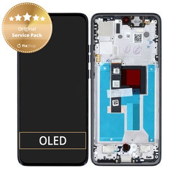 Motorola Edge 50 Neo - LCD Displej + Dotykové Sklo + Rám (Grisaille) - 5D68C28683 Genuine Service Pack