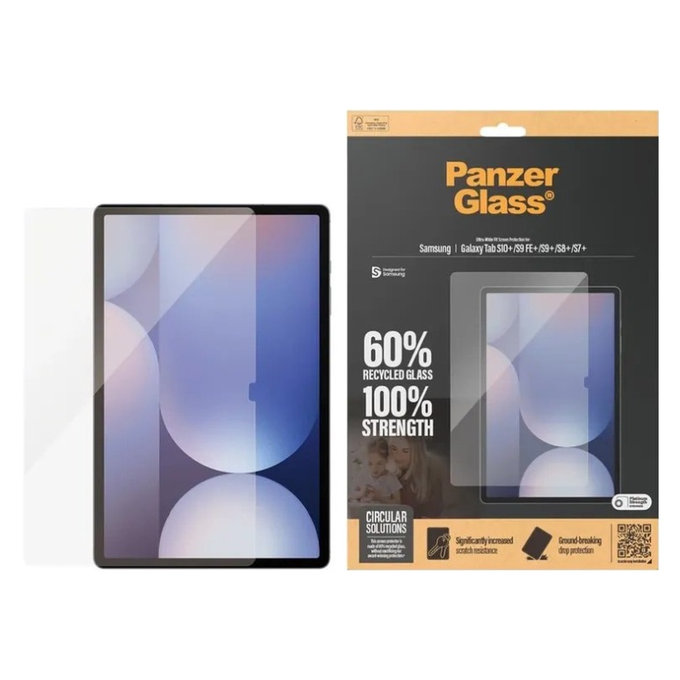 Tvrzené sklo UWF pro Samsung Galaxy Tab S8/S9 Plus, Čirá, PanzerGlass