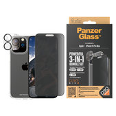 Bundle PicturePerfect + Tvrzené sklo UWF Privacy + Hard Case D3O pro iPhone 15 Pro Max, PanzerGlass