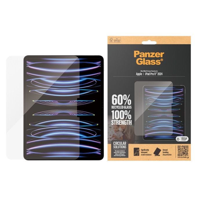 Tvrzené sklo UWF pro iPad Pro 11'', Čirá, PanzerGlass