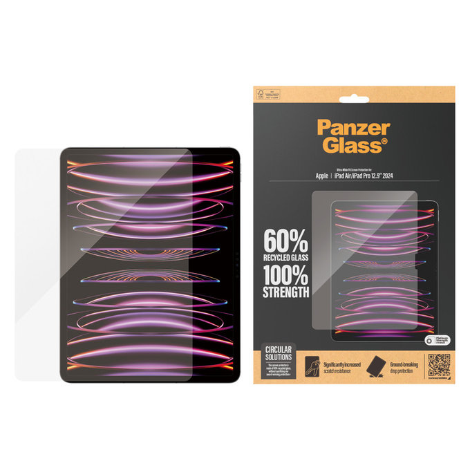 Tvrzené sklo UWF pro iPad Air 13"/Pro 13", Čirá, PanzerGlass