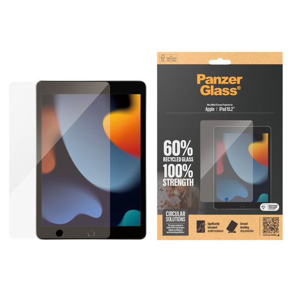 Tvrzené sklo UWF pro iPad 10,2'' (2019-2021), Čirá, PanzerGlass