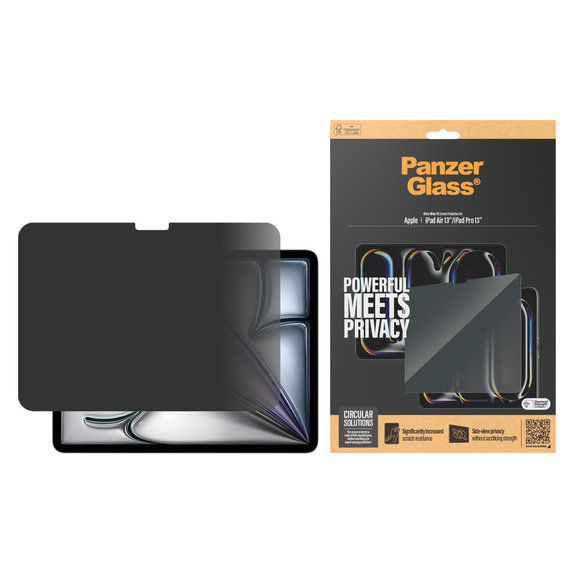 Tvrzené sklo UWF Privacy pro iPad Pro 13"/Air 13'', Čirá, PanzerGlass