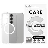 Pouzdro Urban Combat s bílým QI pro Samsung Galaxy S25, Transparentní, PanzerGlass