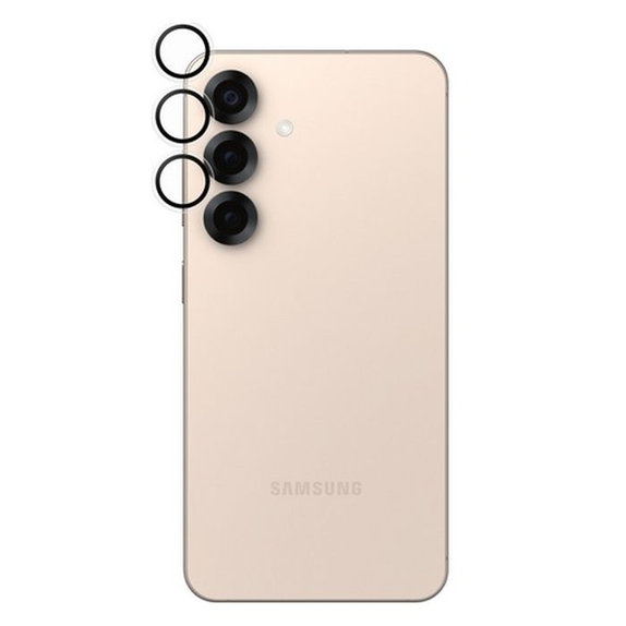 PanzerGlass - Ochranný kryt Objektívu Fotoaparátu Hoops pro Samsung Galaxy S25, transparentná