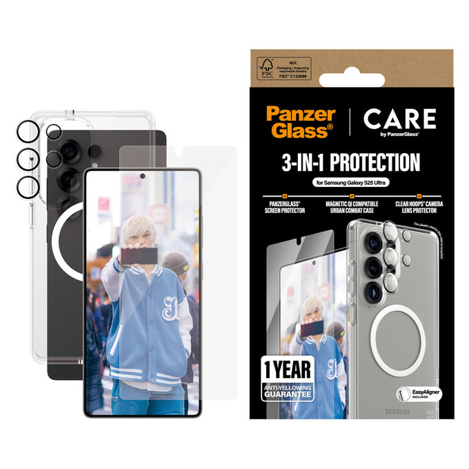 Bundle 3v1 pro Samsung Galaxy S25 Ultra, PanzerGlass