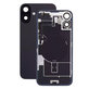 Apple iPhone 16 - Sklo Zadního Housingu + Sklíčko Kamery + Kovová Destička + Magsafe Magnet + Flex Kabel (Black)