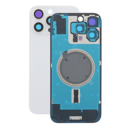Apple iPhone 16 Pro Max - Sklo Zadního Housingu + Sklíčko Kamery + Kovová Destička + Magsafe Magnet (White Titanium)
