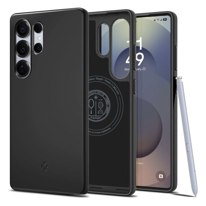 Spigen - Pouzdro Thin Fit s MagSafe pro Samsung Galaxy S25 Ultra, černá