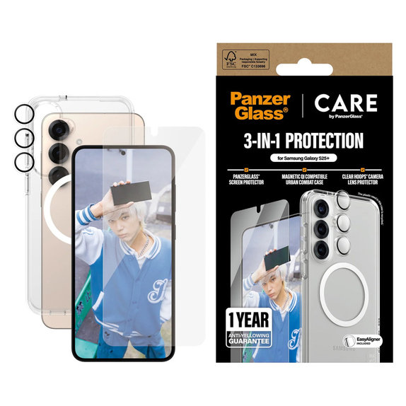 Bundle 3v1 pro Samsung Galaxy S25+, PanzerGlass