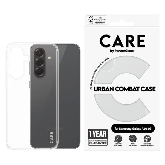 Pouzdro Urban Combat pro Samsung Galaxy A56 5G, Transparentní, PanzerGlass