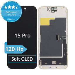 Displej Soft OLED pro iPhone 15 Pro - Dotykové sklo + Rám, DIAGNOSTIC