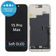 Displej Soft OLED pro iPhone 15 Pro Max - Dotykové sklo + Rám, DIAGNOSTIC