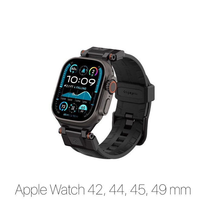 Spigen - Řemínek Durapro Armor pro Apple Watch (42, 44, 45, 49mm), Black Edition