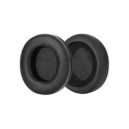 Náhradní Náušníky pro Razer Nari, Kraken, Paměťová pěna + PU kůže, Černé, 1 pár