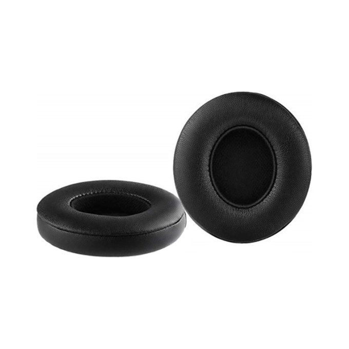 Náhradní Náušníky pro Beats Solo 2, 3, Paměťová pěna + PU kůže, Černé, 1 pár
