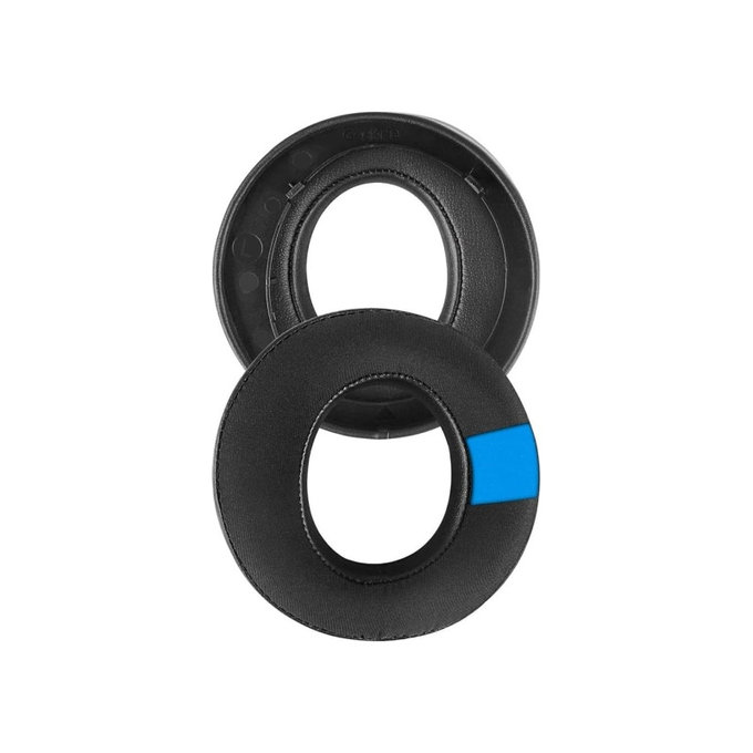 Náhradní Náušníky pro Sony Playstation 5 Pulse 3D PS5, Paměťová pěna + PU kůže, Černé, Chladivý gel, 1 pár