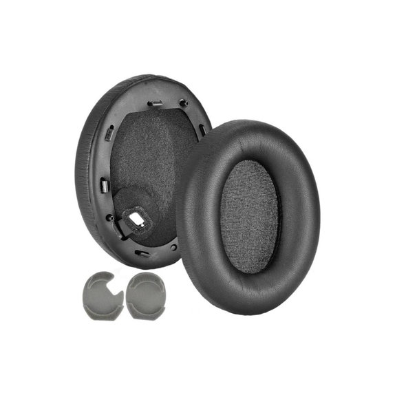 Náhradní Náušníky pro Sony WH-1000XM4, Paměťová pěna + PU kůže, Černé, 1 pár