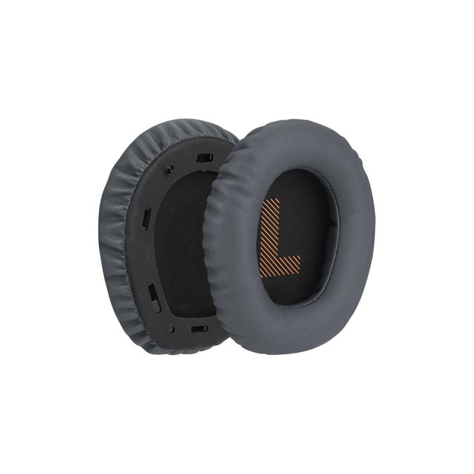 Náhradní Náušníky pro JBL Quantum 100, Paměťová pěna + PU kůže, Tmavě Šedá, 1 pár