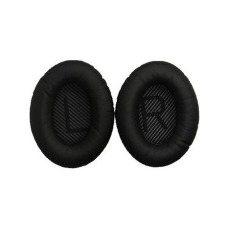 Náhradní Náušníky pro Bose QuietComfort 35, Paměťová pěna + PU kůže, Černé, 1 pár