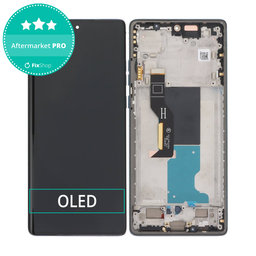 Motorola Edge 50 Fusion - LCD Displej + Dotykové Sklo + Rám (Forest Blue) OLED