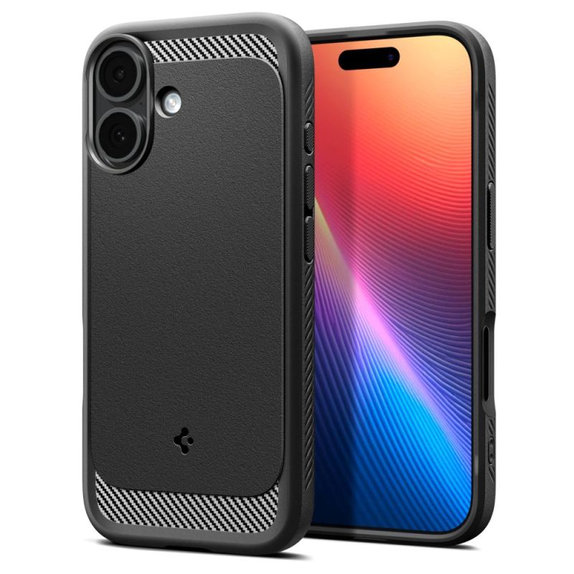 Spigen - Pouzdro Rugged Armor s MagSafe pro iPhone 17, Matte Black