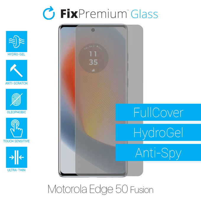 FixPremium HydroGel Anti-Spy - Ochranná Fólie pro Motorola Edge 50 Fusion