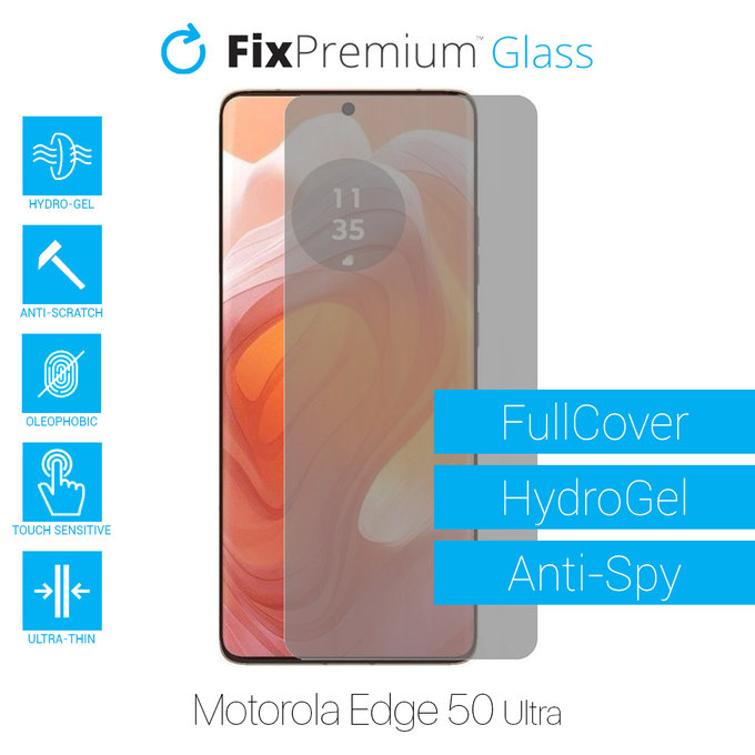 FixPremium HydroGel Anti-Spy - Ochranná Fólie pro Motorola Edge 50 Ultra