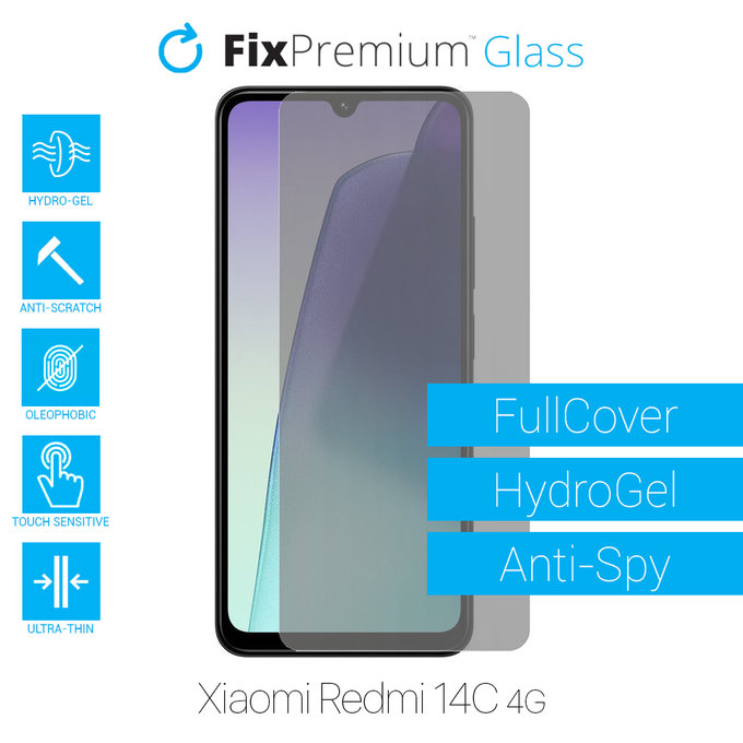 FixPremium HydroGel Anti-Spy - Ochranná Fólie pro Xiaomi Redmi 14C 4G