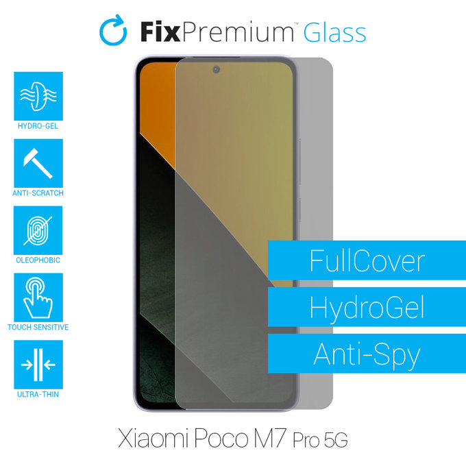 FixPremium HydroGel Anti-Spy - Ochranná Fólie pro Xiaomi Poco M7 Pro 5G