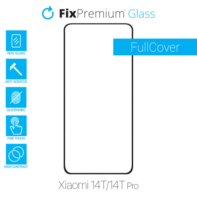FixPremium FullCover Glass - Tvrzené sklo pro Xiaomi 14T, 14T Pro