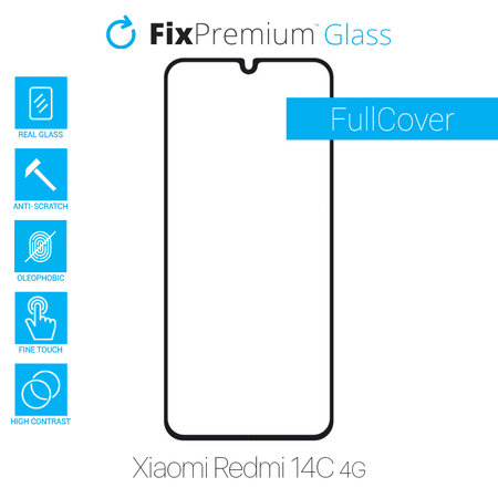 FixPremium FullCover Glass - Tvrzené sklo pro Xiaomi Redmi 14C 4G