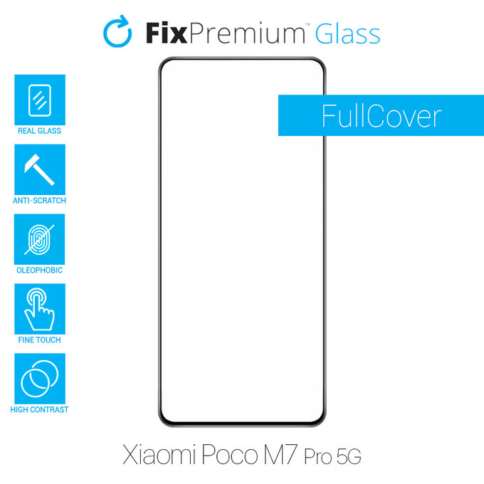 FixPremium FullCover Glass - Tvrzené sklo pro Xiaomi Poco M7 Pro 5G