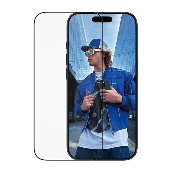 Tvrzené sklo UWF s aplikátorem pro iPhone 17/16 Pro, Černá, PanzerGlass