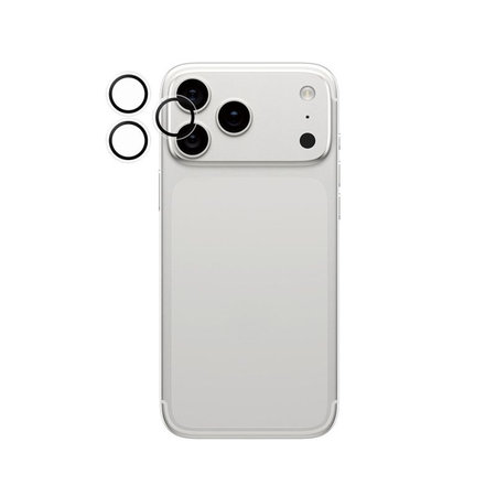 PanzerGlass - Ochranný kryt Objektívu Fotoaparátu Hoops pro iPhone 16 Pro, 16 Pro Max, 17 Pro, 17 Pro Max, transparentní