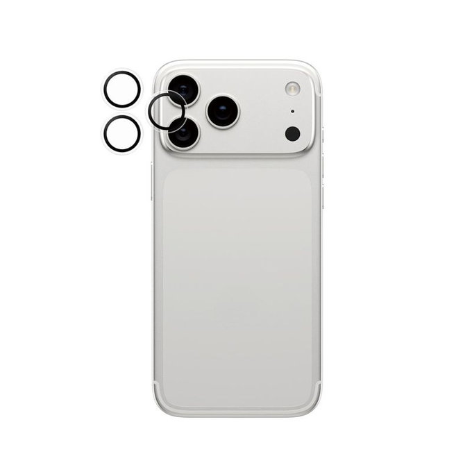 PanzerGlass - Ochranný kryt Objektívu Fotoaparátu Hoops pro iPhone 16 Pro, 16 Pro Max, 17 Pro, 17 Pro Max, transparentní