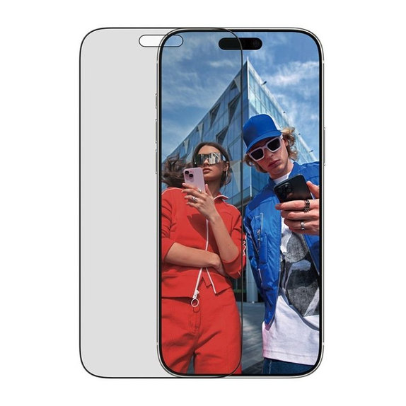 Tvrzené sklo UWF 2-Way Privacy s Fastfit pro iPhone 17 Pro Max, Černá, PanzerGlass